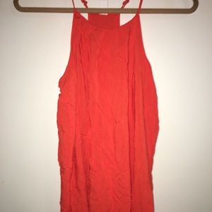 BRIGHT ORANGE HIGH NECK TANK